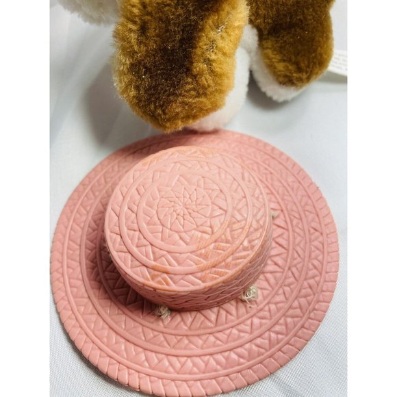 Hush Puppies Dog Stuffed Animal Vintage  Dog Small Plush Puppy With Pink Hat - Picture 11 of 12